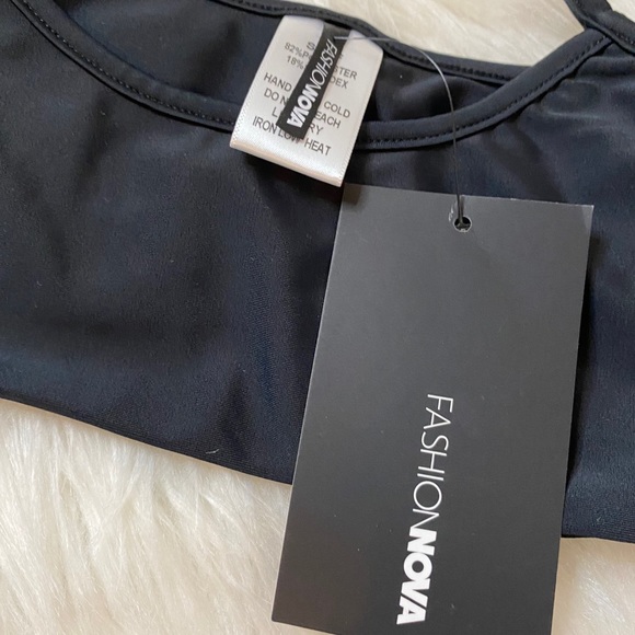 Fashio Nova Black Swim top - Picture 3 of 4